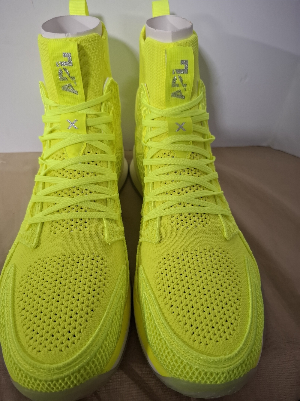 APL Men's High-Top Sneakers in Neon Yellow